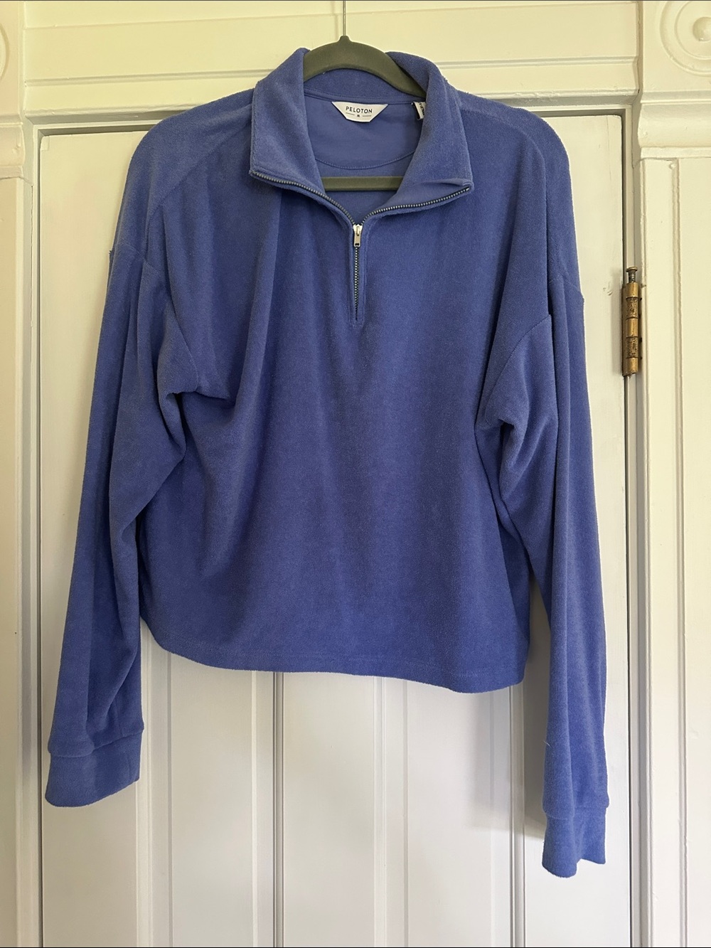 Peloton Periwinkle Half-Zip Fleece Pullover